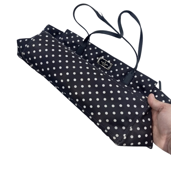 Kate Spade ♠️- Blake Avenue Taden Handbag Tote black and white polka-dot - Picture 9 of 16